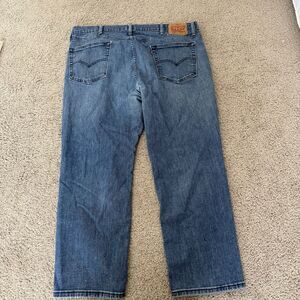 Levis 541 Jeans Mens 42x30 Athletic Fit Blue Dark Wash Stretch Flex Jeans